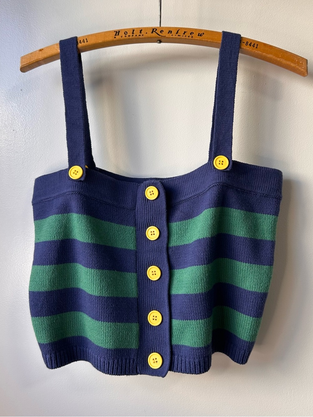 STAUD Striped Knit Top